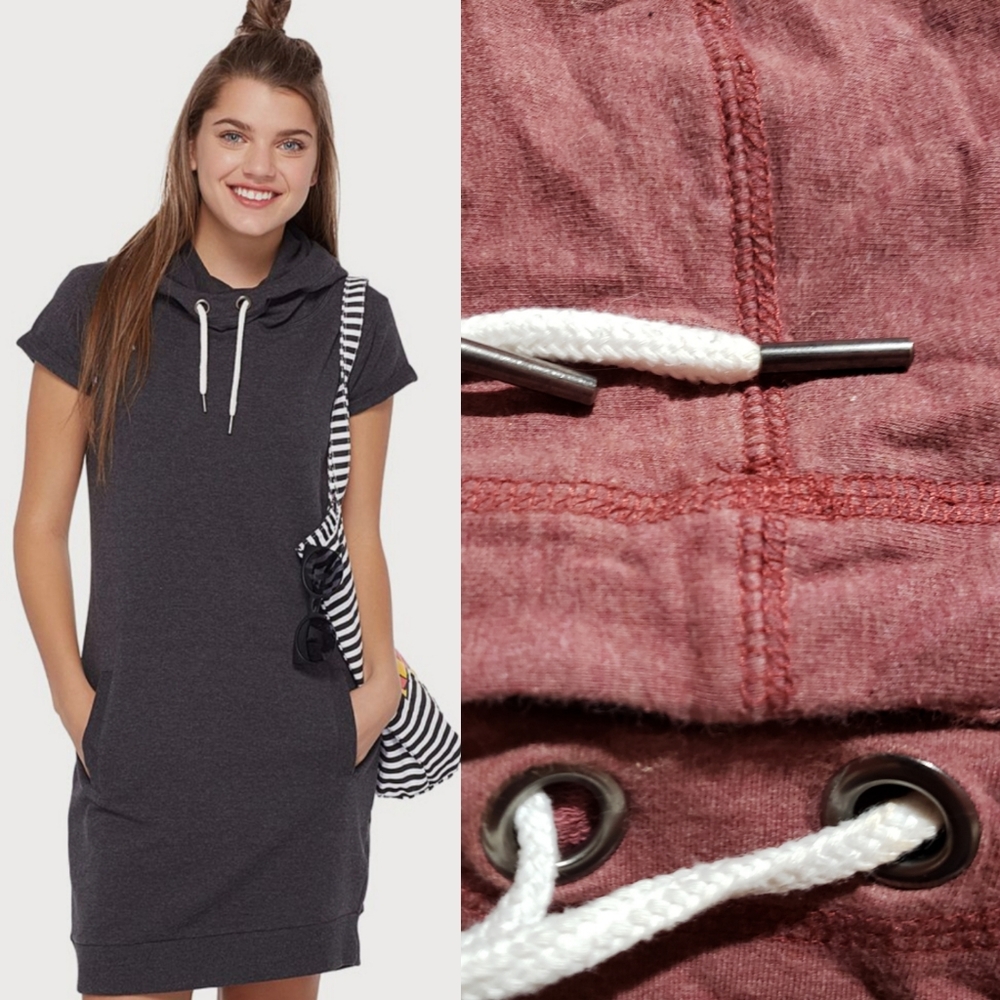 Twik Exclusivite Simons rusty rose hoodie dress